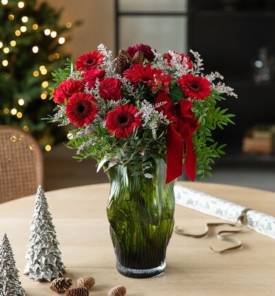 Stor rød julebukett Stor rød julebukett